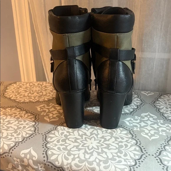 Apt. 9 Black and Olive Ankle Boots - Picture 6 of 8